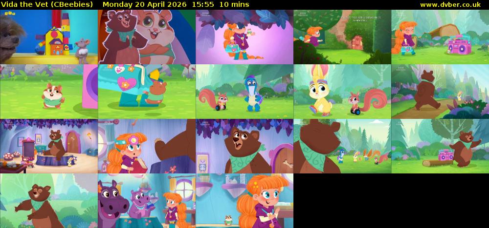 Vida the Vet (CBeebies) Monday 20 April 2026 15:55 - 16:05
