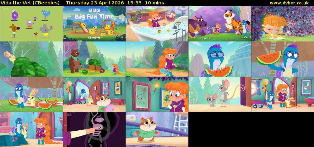 Vida the Vet (CBeebies) Thursday 23 April 2026 15:55 - 16:05