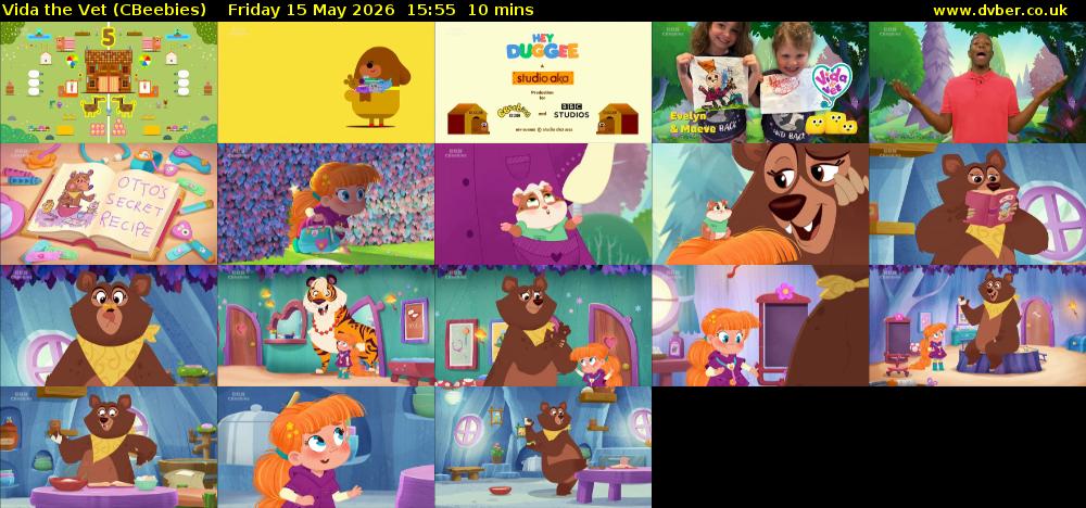 Vida the Vet (CBeebies) Friday 15 May 2026 15:55 - 16:05