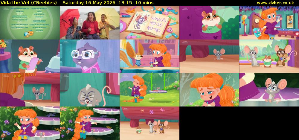 Vida the Vet (CBeebies) Saturday 16 May 2026 13:15 - 13:25