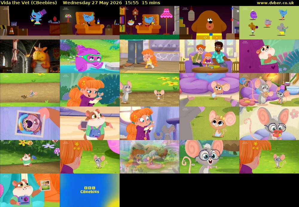 Vida the Vet (CBeebies) Wednesday 27 May 2026 15:55 - 16:10