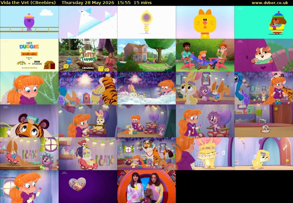 Vida the Vet (CBeebies) Thursday 28 May 2026 15:55 - 16:10