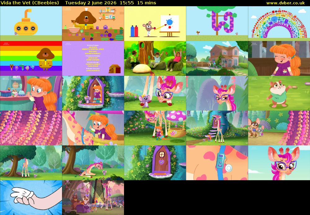 Vida the Vet (CBeebies) Tuesday 2 June 2026 15:55 - 16:10