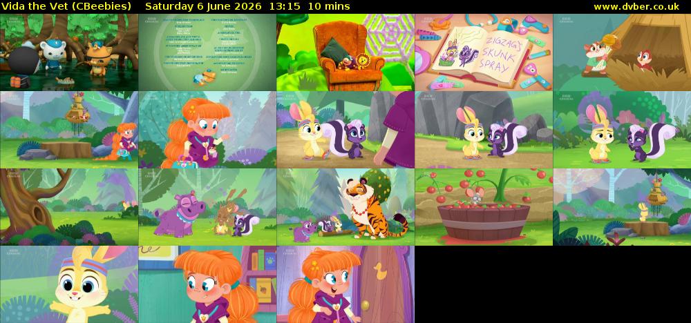 Vida the Vet (CBeebies) Saturday 6 June 2026 13:15 - 13:25