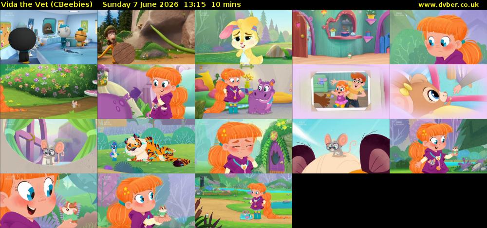 Vida the Vet (CBeebies) Sunday 7 June 2026 13:15 - 13:25
