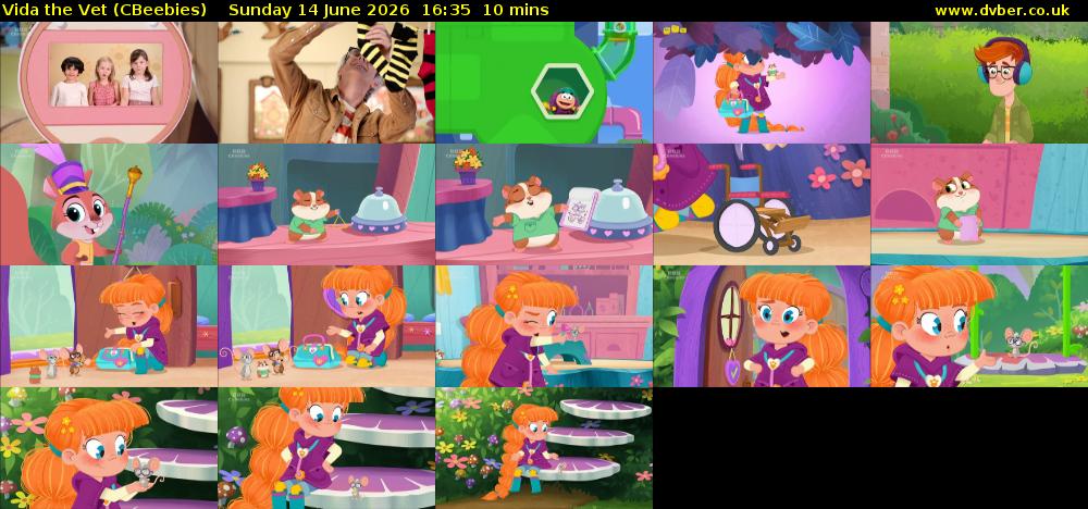 Vida the Vet (CBeebies) Sunday 14 June 2026 16:35 - 16:45