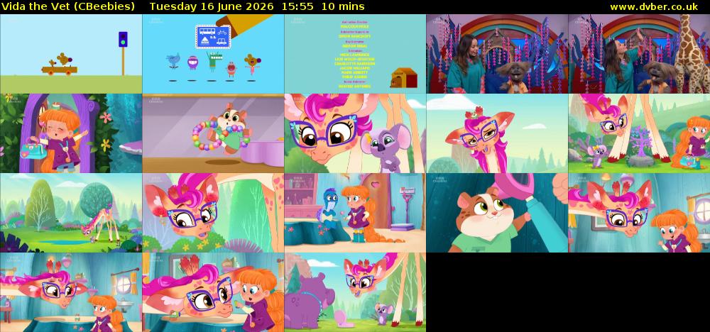 Vida the Vet (CBeebies) Tuesday 16 June 2026 15:55 - 16:05