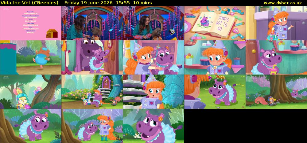 Vida the Vet (CBeebies) Friday 19 June 2026 15:55 - 16:05