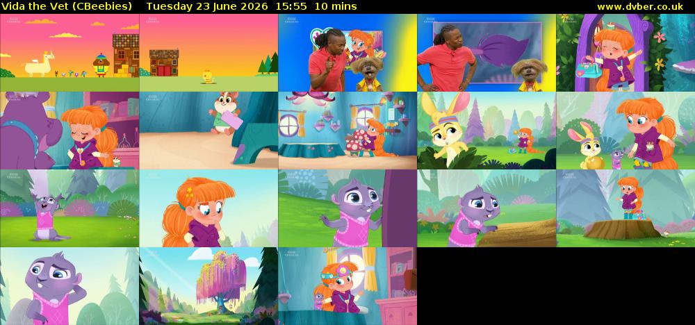 Vida the Vet (CBeebies) Tuesday 23 June 2026 15:55 - 16:05
