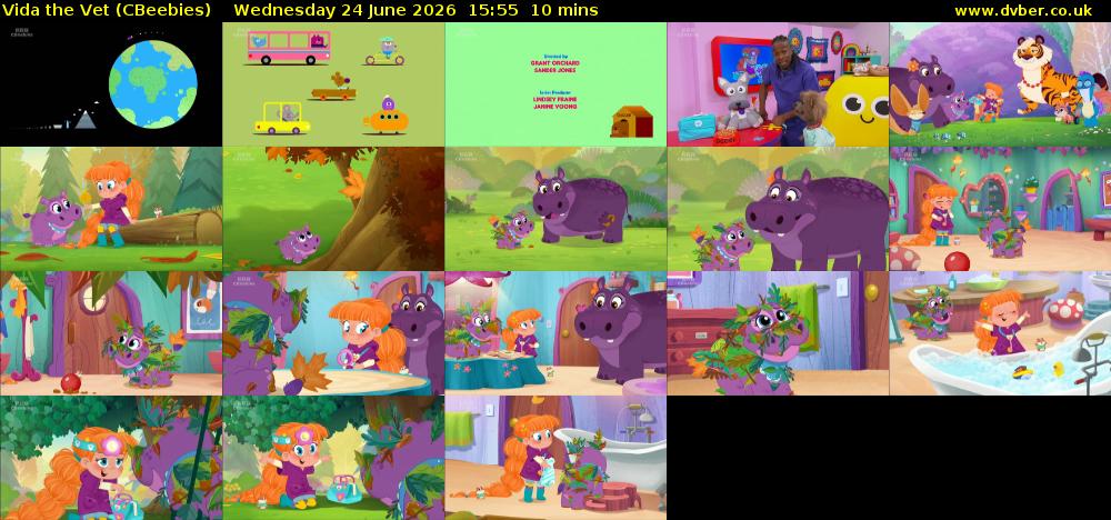 Vida the Vet (CBeebies) Wednesday 24 June 2026 15:55 - 16:05