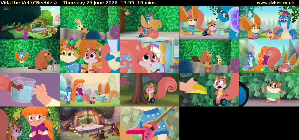 Vida the Vet (CBeebies) Thursday 25 June 2026 15:55 - 16:05