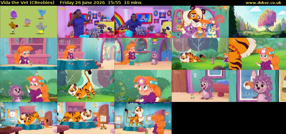 Vida the Vet (CBeebies) Friday 26 June 2026 15:55 - 16:05