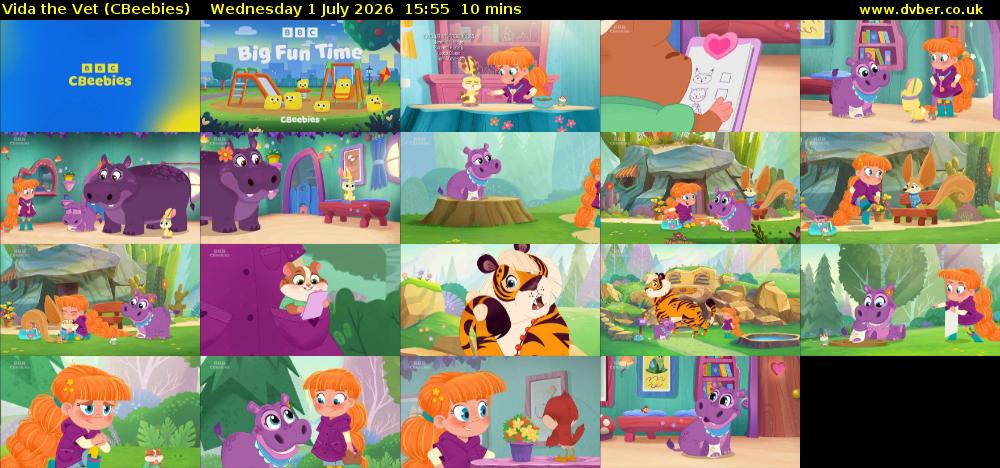 Vida the Vet (CBeebies) Wednesday 1 July 2026 15:55 - 16:05