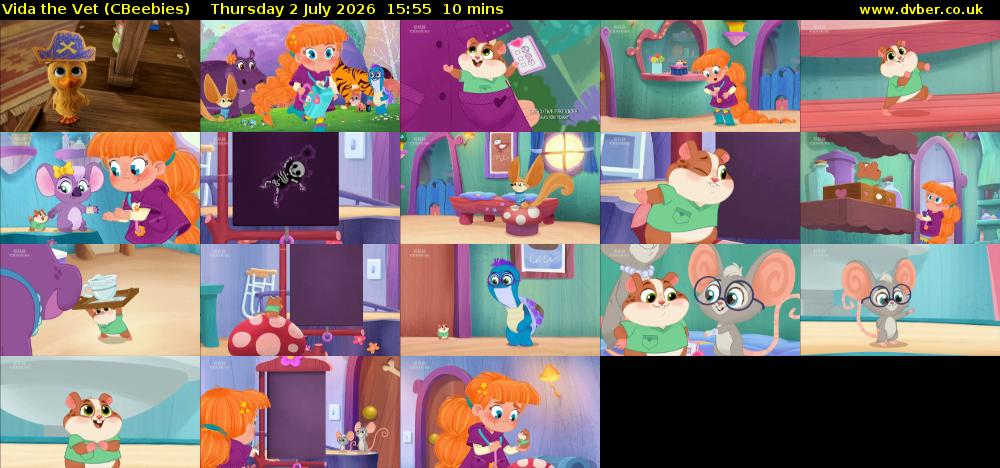 Vida the Vet (CBeebies) Thursday 2 July 2026 15:55 - 16:05