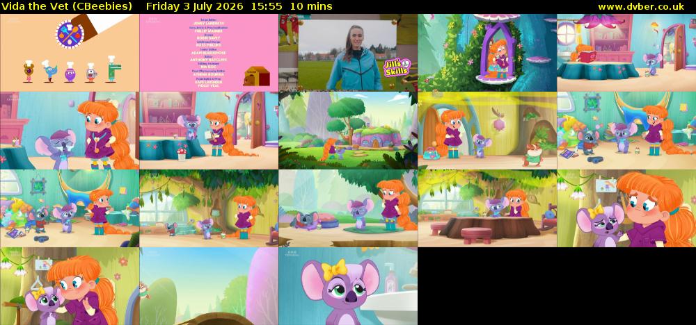 Vida the Vet (CBeebies) Friday 3 July 2026 15:55 - 16:05
