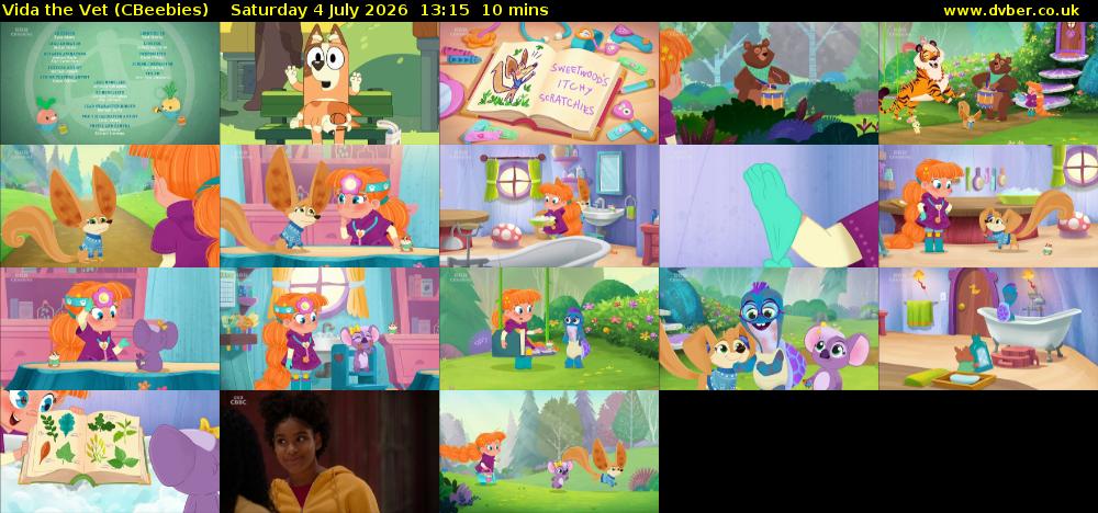 Vida the Vet (CBeebies) Saturday 4 July 2026 13:15 - 13:25
