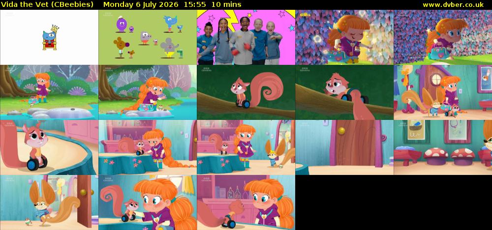 Vida the Vet (CBeebies) Monday 6 July 2026 15:55 - 16:05