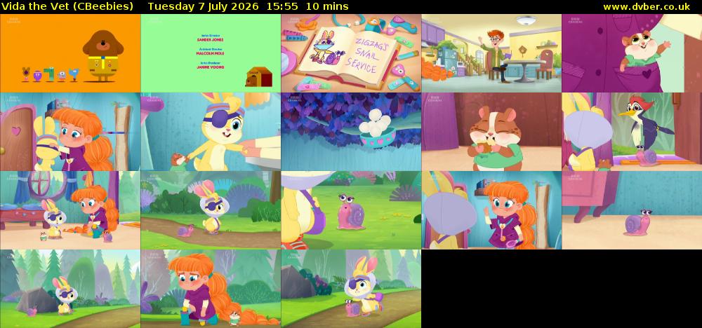 Vida the Vet (CBeebies) Tuesday 7 July 2026 15:55 - 16:05