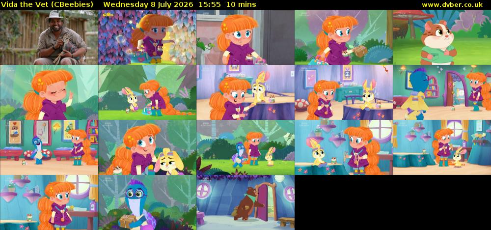 Vida the Vet (CBeebies) Wednesday 8 July 2026 15:55 - 16:05