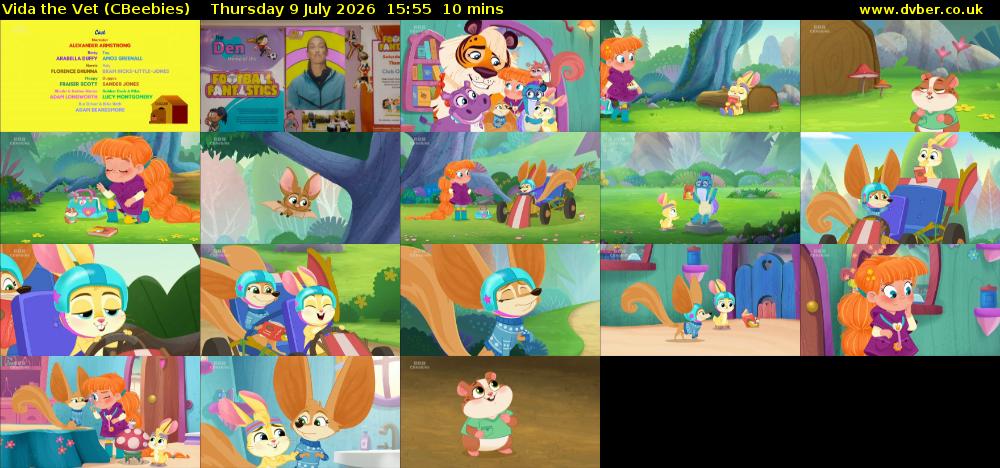 Vida the Vet (CBeebies) Thursday 9 July 2026 15:55 - 16:05
