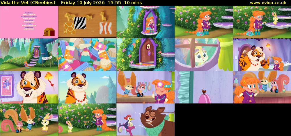 Vida the Vet (CBeebies) Friday 10 July 2026 15:55 - 16:05