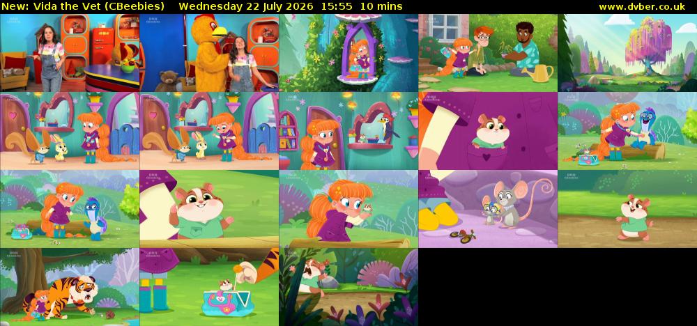 Vida the Vet (CBeebies) Wednesday 22 July 2026 15:55 - 16:05