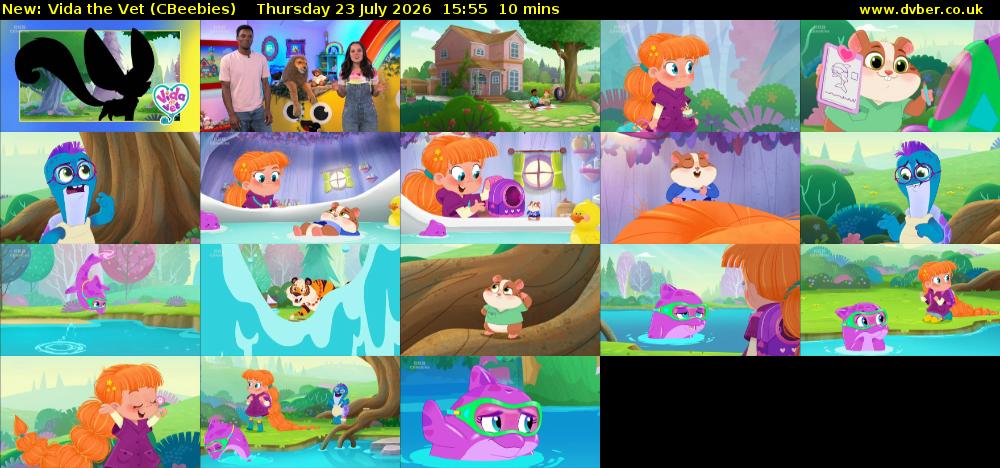 Vida the Vet (CBeebies) Thursday 23 July 2026 15:55 - 16:05