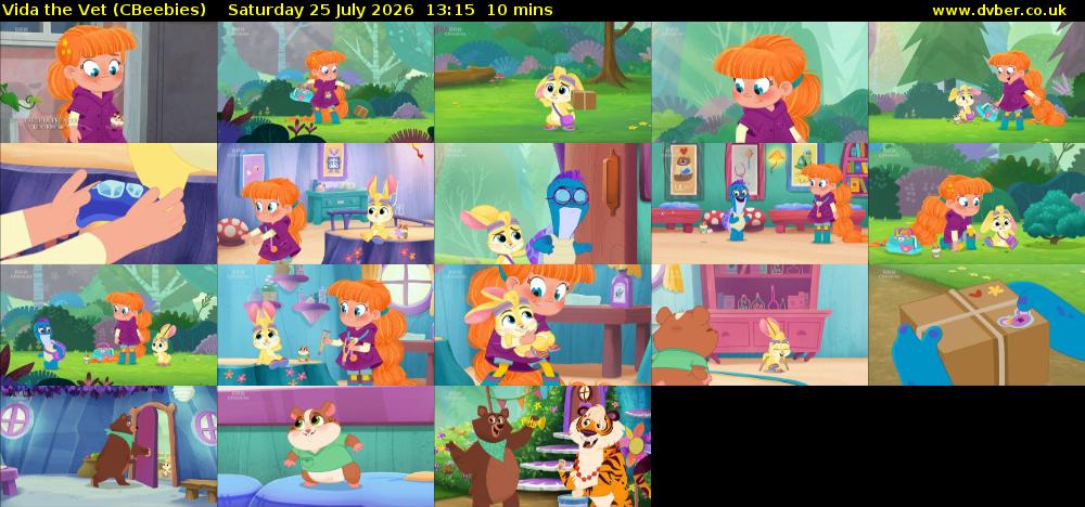 Vida the Vet (CBeebies) Saturday 25 July 2026 13:15 - 13:25