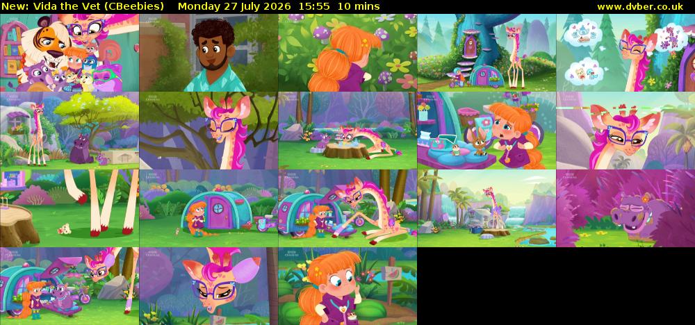 Vida the Vet (CBeebies) Monday 27 July 2026 15:55 - 16:05