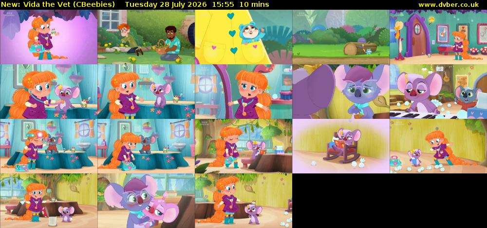 Vida the Vet (CBeebies) Tuesday 28 July 2026 15:55 - 16:05