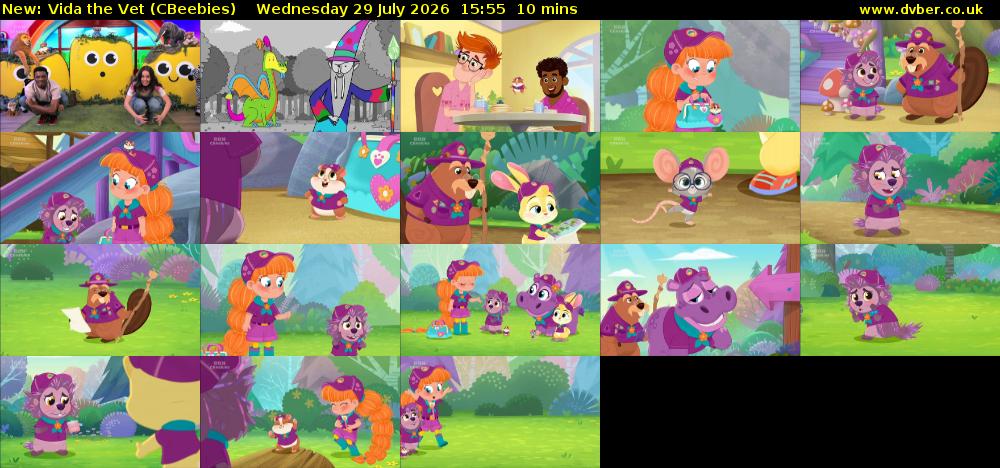 Vida the Vet (CBeebies) Wednesday 29 July 2026 15:55 - 16:05
