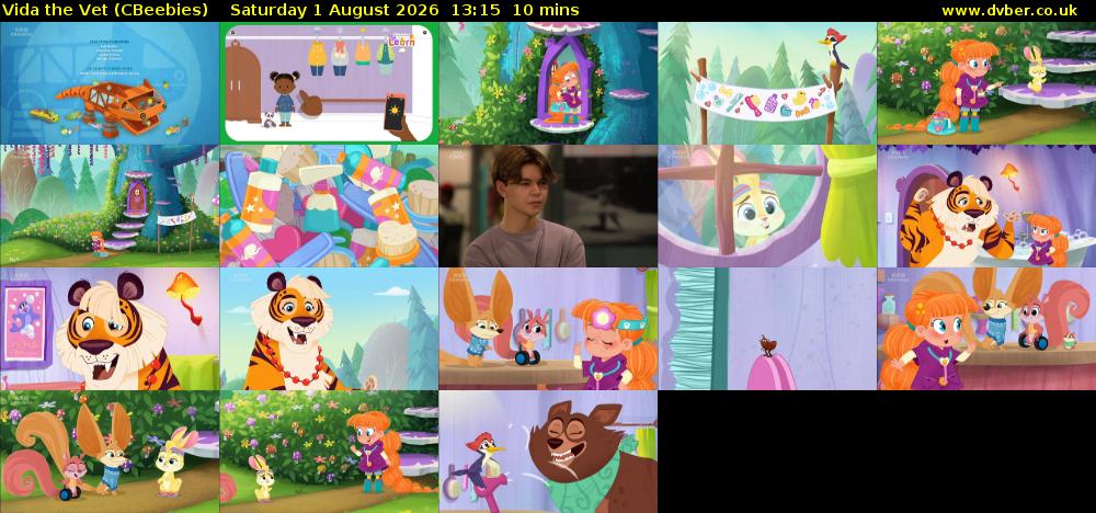 Vida the Vet (CBeebies) Saturday 1 August 2026 13:15 - 13:25