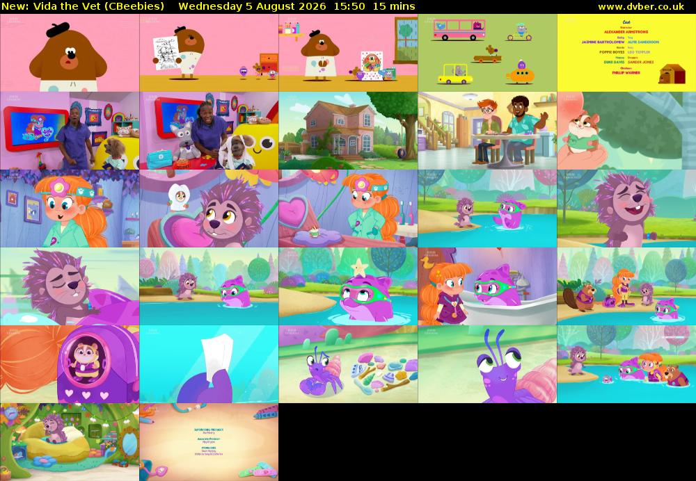 Vida the Vet (CBeebies) Wednesday 5 August 2026 15:50 - 16:05