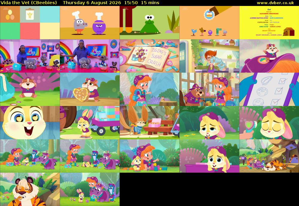 Vida the Vet (CBeebies) Thursday 6 August 2026 15:50 - 16:05