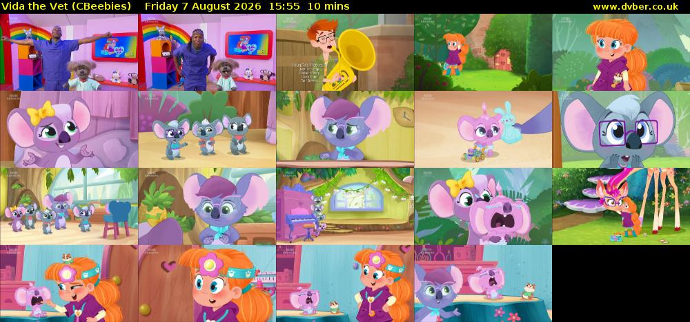 Vida the Vet (CBeebies) Friday 7 August 2026 15:55 - 16:05