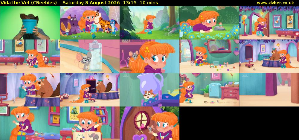 Vida the Vet (CBeebies) Saturday 8 August 2026 13:15 - 13:25
