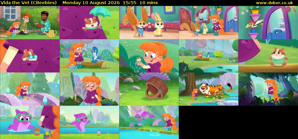 Vida the Vet (CBeebies) Monday 10 August 2026 15:55 - 16:05