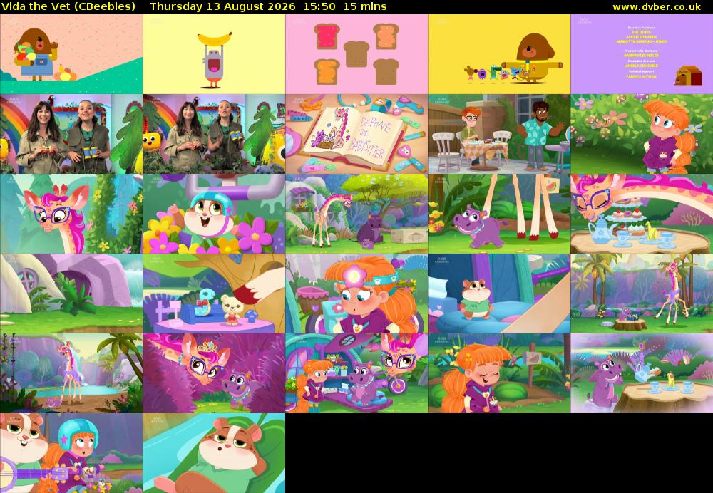 Vida the Vet (CBeebies) Thursday 13 August 2026 15:50 - 16:05