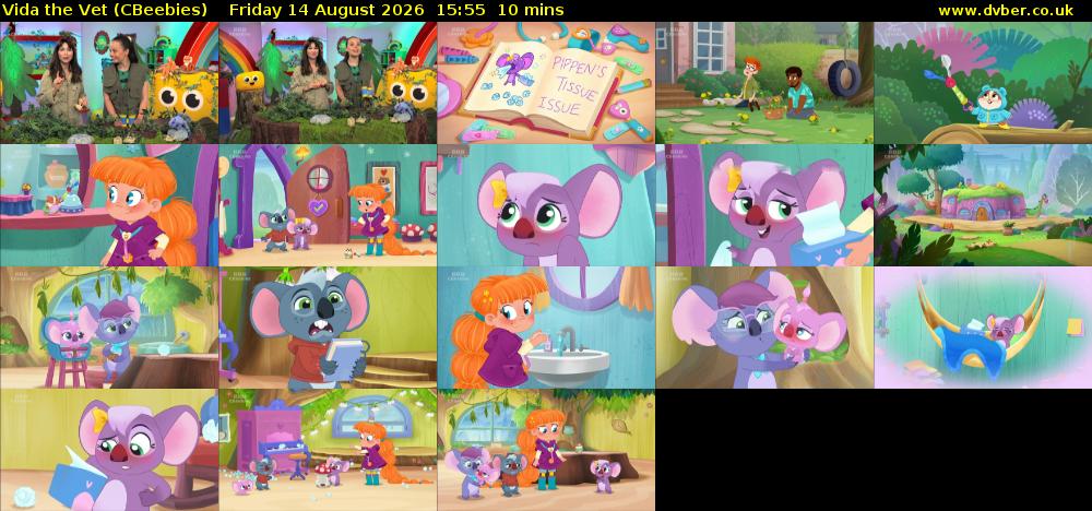 Vida the Vet (CBeebies) Friday 14 August 2026 15:55 - 16:05