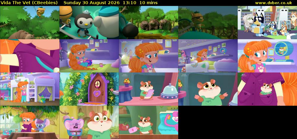 Vida the Vet (CBeebies) Sunday 30 August 2026 13:10 - 13:20