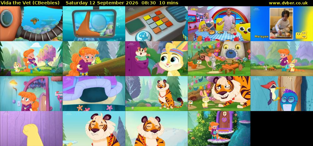 Vida the Vet (CBeebies) Saturday 12 September 2026 08:30 - 08:40