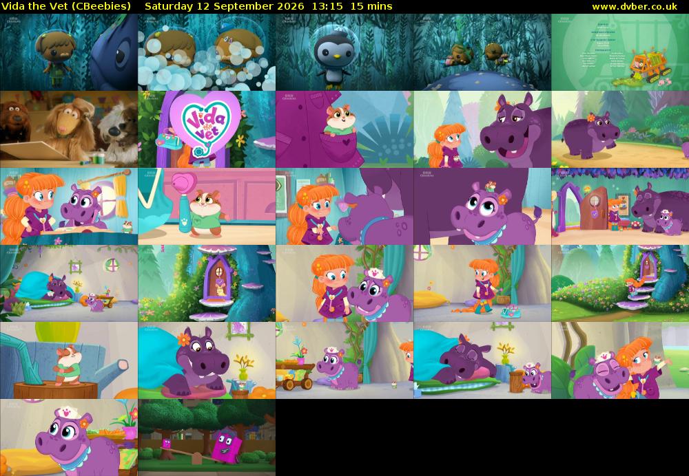 Vida the Vet (CBeebies) Saturday 12 September 2026 13:15 - 13:30