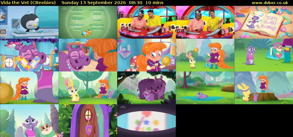Vida the Vet (CBeebies) Sunday 13 September 2026 08:30 - 08:40