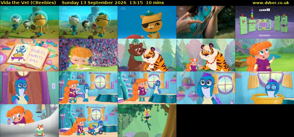 Vida the Vet (CBeebies) Sunday 13 September 2026 13:15 - 13:25