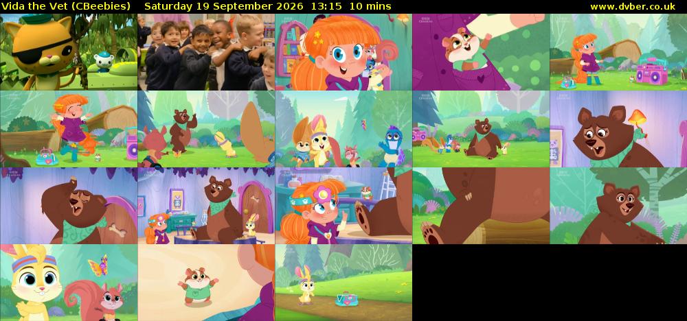 Vida the Vet (CBeebies) Saturday 19 September 2026 13:15 - 13:25