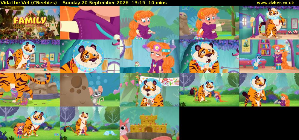 Vida the Vet (CBeebies) Sunday 20 September 2026 13:15 - 13:25