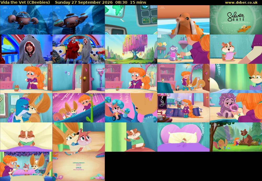 Vida the Vet (CBeebies) Sunday 27 September 2026 08:30 - 08:45