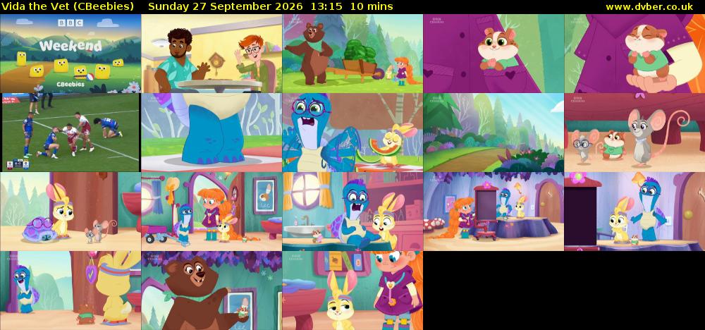 Vida the Vet (CBeebies) Sunday 27 September 2026 13:15 - 13:25