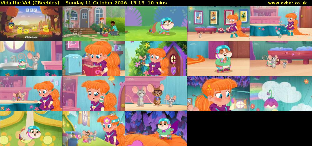 Vida the Vet (CBeebies) Sunday 11 October 2026 13:15 - 13:25