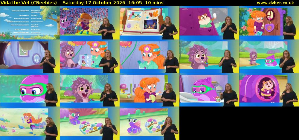 Vida the Vet (CBeebies) Saturday 17 October 2026 16:05 - 16:15